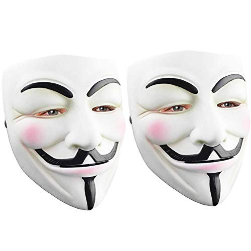 Hacker Mask for Costume Kids - V for Vendetta Spy Ninja Mask Anonymous Guy Masks for Halloween
