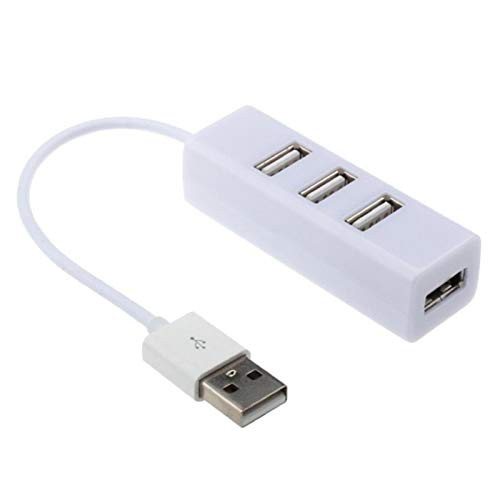 Allan 1PCs 4 Port USB HUB High Speed USB 2.0 Hub Multi USB Port Splitter Hub for Laptop PC Cables Connectors Computer Accessories -White-