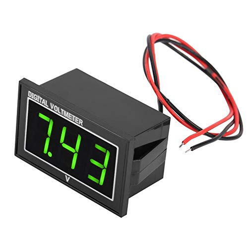 DC Voltmeter 1pc Digital 0.56? LED Display Waterproof High Precision Voltmeter DC Voltage Meter Panel LED Display Digital Panel Meter-DC5-130V-Green-