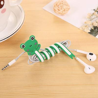 Lysee Cable Winder - Cute Multipurpose Usb Cable Winder phone Wire Cord Organizer protector Earphone Management Computer PC Data line Collation clip - -Color: Green-