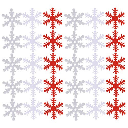 NUOBESTY 600Pcs Christmas Snowflake Ornaments Non-Woven Snowflake Table Confetti Winter Wonderland Christmas Tree Decorations Wedding Party Supplies