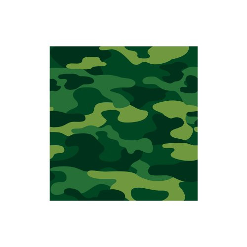 Creative Converting Camo Gear Plastic Table Cover, 54 by 108-Inch