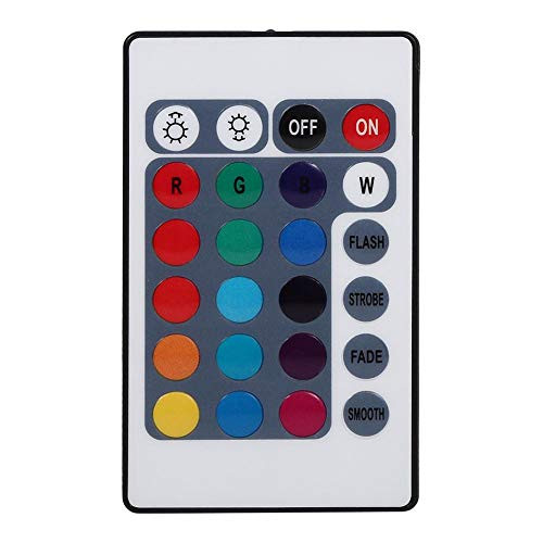 Asixx LED Controller, LED Strip Controller, Mini 17/20/24/44 Keys IR/RF Remote Wireless Controller 3528 5050 RGB LED Strip Light-24 Keys-