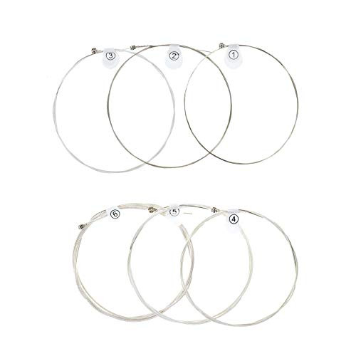 Geesatis 1 Set of 6 Acoustic Guitar Strings, Ball End, Light, 011-050