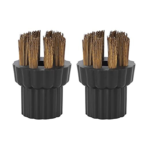 Nicoone Brass Brush Head Nozzle,2Pcs Brass Brush Head Replacement Parts Accessories Fit for Steam Mop X5