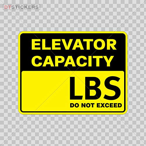 Decal Stickers Elevator Capacity- Lbs. Do Not Exceed Motorbike Boat 6 X 4.57 in.