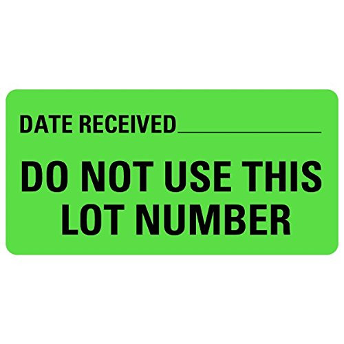 DO NOT USE This LOT Number Medical Labels LV-MQC6