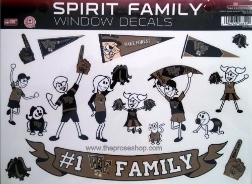 NCAA Wake Forest Demon Deacons Family Decals Sheet
