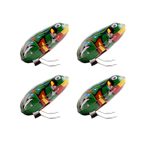 NUOBESTY 4pcs Wind Up Toys Frog Clockwork Toys Figure Ornaments Holiday Party Supplies Favors Goodie Bag Fillers for Kids Toddlers NUOBESTY 4pcs Wind Up Toys Frog Clockwork Toys Figure Ornaments Holiday Party Supplies Favors Goodie Bag Fillers for Kids Toddlers