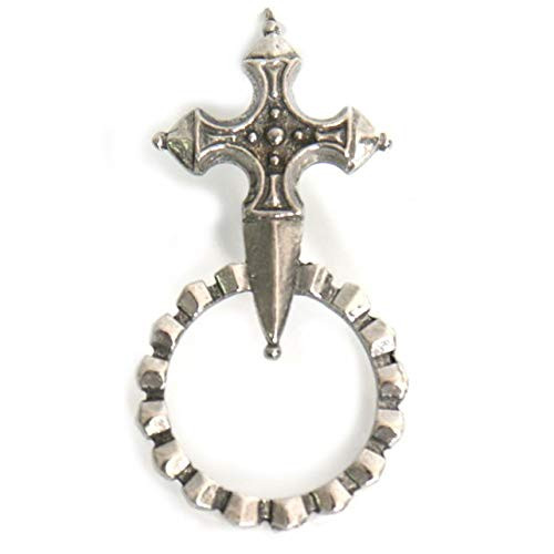 Hot Leathers Unisex-Adult Cross Glasses Holder Pin -Pewter, 2" x 1"-