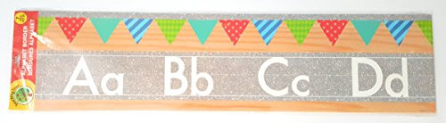 Teaching Tree Manuscript Alphabet Bulletin Back to School Board Creative Strips School Office Resources Scholastic Teacher Teacher's Bulletin Trim Wall Border Decal Classroom Decoration Flag Banner 2