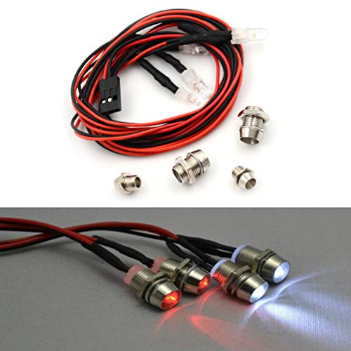 Parts  and  Accessories 4Pcs RC Car 4pcs RC Model Drift Car LED Night Light 5mm  and  3mm Headlamps RC Car Part Accessories