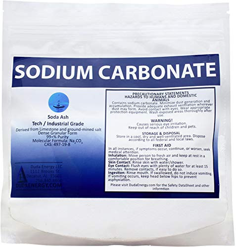 Duda Energy sc1f Pure Sodium Carbonate Dense Soda Ash Na2CO3 pH Adjust Chemical Spa Pool Cleaning Dishwasher, 1 lb.
