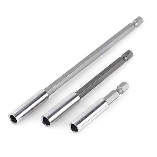 Durable Stable Drill Bit Socket, Magnetic Bit Holder, 3pcs Small Size for Electric Screwdrivers Home