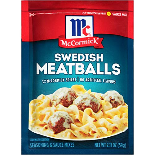 McCormick Swedish Meatballs Seasoning  and  Sauce Mixes, 2.11 oz -Pack of 6-