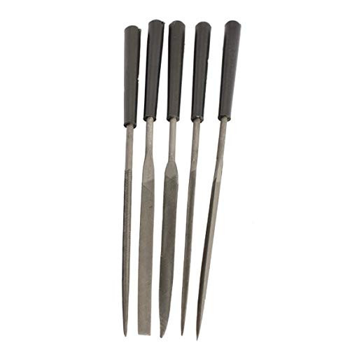 Xucus Set 5pcs 140mm Needle Files Set Jeweler Diamond Carving Craft Tool Metal Glass Stone