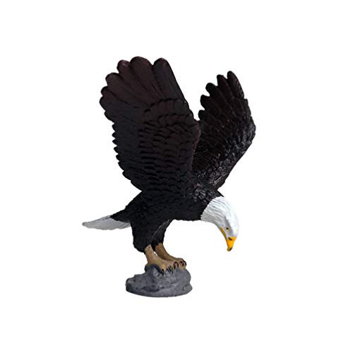 NUOBESTY Bald Eagle on Rock Desk Statue Figurine Patriotic Sculpture Wildlife Statue Garden Bird Ornament NUOBESTY Bald Eagle on Rock Desk Statue Figurine Patriotic Sculpture Wildlife Statue Garden Bird Ornament