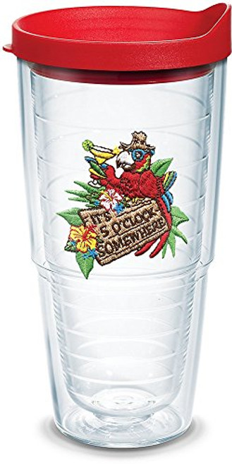 Tervis 1079853 Margaritaville-It's 5 O'Clock Somewhere-Red Parrot Insulated Tumbler with Emblem Lid, 24oz, Clear Tervis 1079853 Margaritaville-It's 5 O'Clock Somewhere-Red Parrot Insulated Tumbler with Emblem Lid, 24oz, Clear