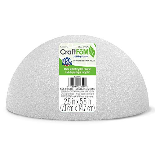 FloraCraft CraftF?M Half Ball 2.8 x 5.8 Inch White