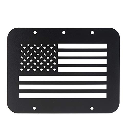 Hooke Road Jeep Wrangler TJ 97-06 Spare Tire Delete Plate, American Flag Tailgate Vent-Plate Cover