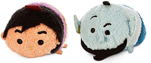 Disney Store Aladdin set of 2 Mini Tsum Tsum 3.5 Plush Toys Aladdin Genie