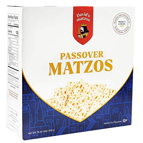 Matzo Passover Matzah Israeli Kosher For Passover King David Matzos One Pound Box -1 LB Box- -Single-