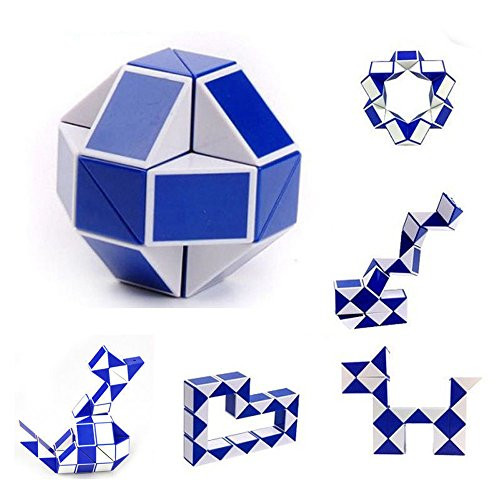 Lasajhk Sensory Fidget Snake Cube Twist Puzzles, Snake Speed Cubes, Twist Puzzle Toys for Kids Party Bag Fillers