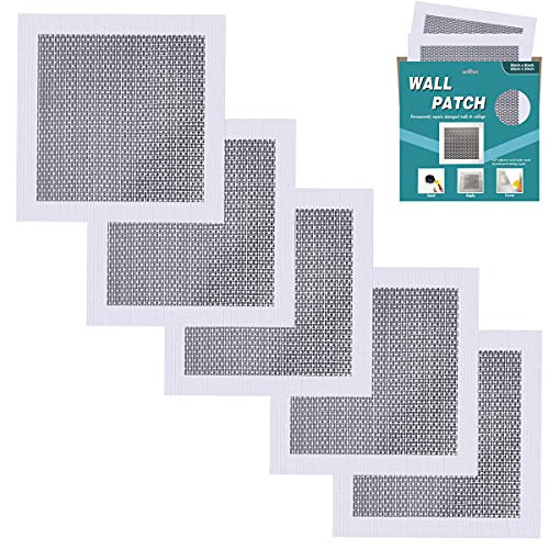 8 x 8" Drywall Repair Patch- 5 Pieces - Self Adhesive Fiberglass Wall Repair Patch, for Dry Wall Hole Repair, Wall Crack Repair and Blemishes Repair