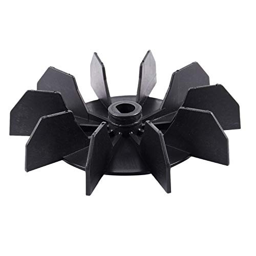 Liseng Replacement 0.5" Inner Bore 10 Impeller Air Compressor Motor Fan Blade Black