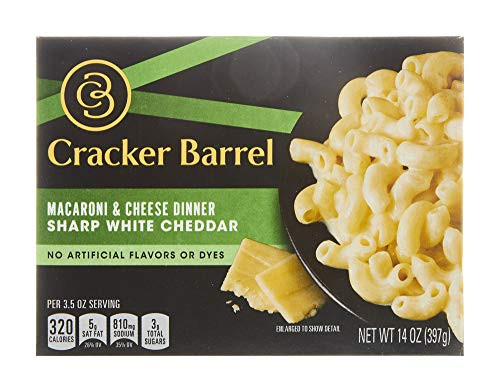 Cracker Barrel Sharp White Cheddar Macaroni and Cheese Dinner -14 oz Box-