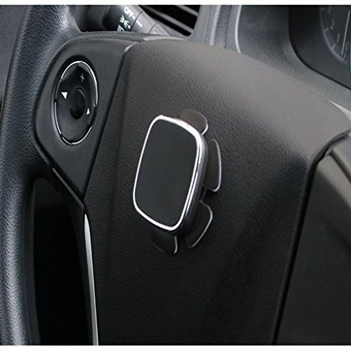 Glumes Car Magnetic Mount, Steering Wheel Rotating Universal Air Vent Magnetic Phone Car Mounts Holder for iPhone X 8 7 Plus 6S 6 5s 5 SE Galaxy S9 S8 S7 S6 Edge, LG and Mini Tablet and 2 Patch -Silver- Glumes Car Magnetic Mount, Steering Wheel Rotating Universal Air Vent Magnetic Phone Car Mounts Holder for iPhone X 8 7 Plus 6S 6 5s 5 SE Galaxy S9 S8 S7 S6 Edge, LG and Mini Tablet and 2 Patch -Silver-