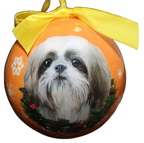 Shih Tzu Christmas Ornament Shatter Proof Ball Easy To Personalize For Shih Tzu Lovers
