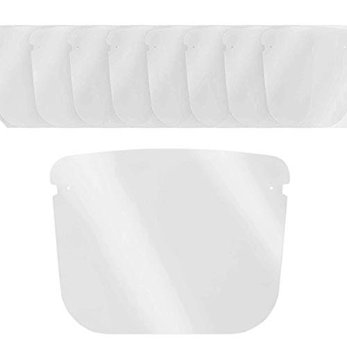12-Pack of Reusable Replacement Visors for face shields,Transparent Plastic to Cover and Protect Your Face only clear covering without frame-12 packs Replacement Visors without frame-