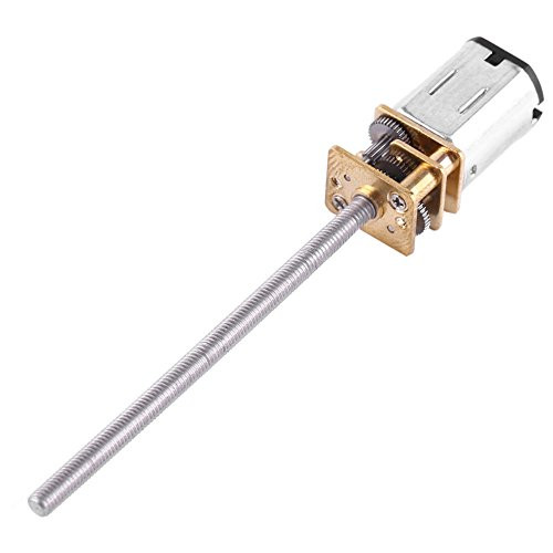 Walfront DC 6V Mini Micro Electric Gear Motor High Torque 30RPM~500RPM, Long Output Shaft -55mm x M3 Threaded Rod--6V 60 RPM-