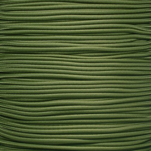West Coast Paracord Shock Stretch Bungee Cord  1/8 Inch Diameter -25 Feet, Moss Green-