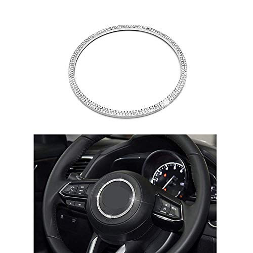 Senauto Bling Steering Wheel Cover Trim Ring Sticker for Mazda 2 3 6 CX-3 CX-4 CX-5 CX-9 MX-5