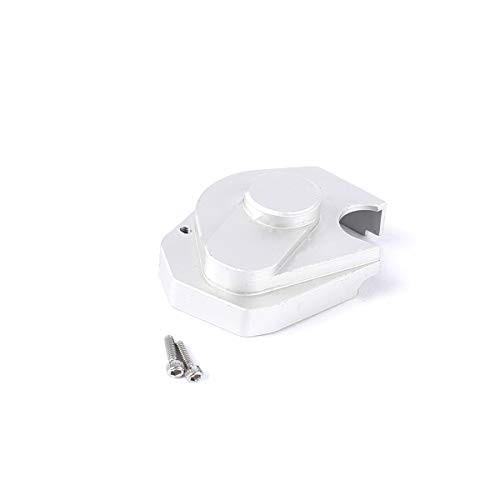 Aluminum Alloy Transmission Case Gearbox Gear Cover for 1/24 Axial SCX24 RC Crawler Car Upgrade Parts -Silver-