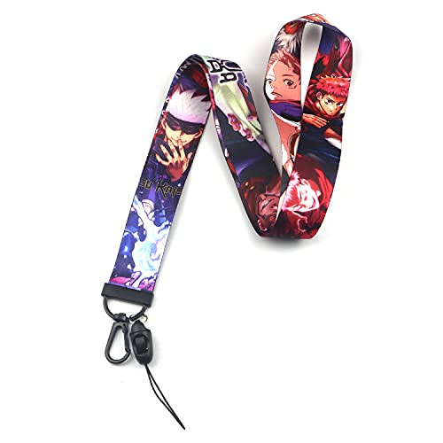 Jujutsu Kaisen Print Lanyard Key Chain ID Badge Holder Clip Phone Neck Strap for Keychain, ID Badge Holder, Cell Phone, and Charms Neck Strap -Jujutsu Kaisen-LY-