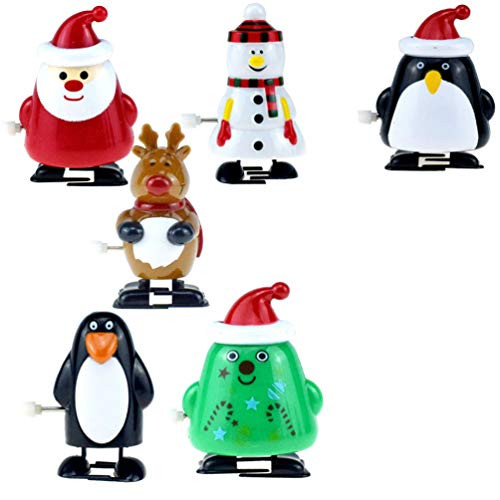 STOBOK Christmas Wind-Up Toys Funny Clockwork Walking Toys for Festive Party Favor Goody Bag Filler,6 Packs STOBOK Christmas Wind-Up Toys Funny Clockwork Walking Toys for Festive Party Favor Goody Bag Filler,6 Packs