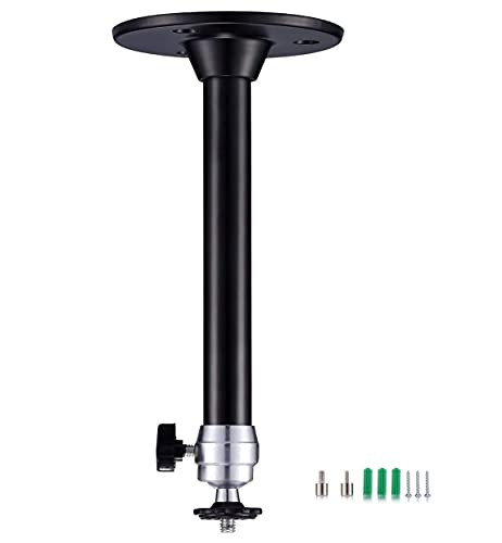Universal Extending Projector Ceiling Mount Adjustable 360Angle Rotatable Drop Ceiling Projector Mount, Compatiable with Brilens Projector,Black