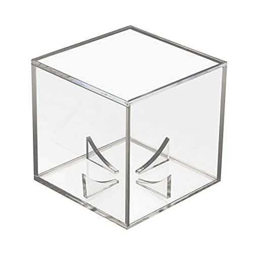 YYID Baseball Display Case, UV Protected Acrylic Cube Baseball Holder Square Clear Box Memorabilia Display Storage Sports Official Baseball Autograph Display Case -888cm