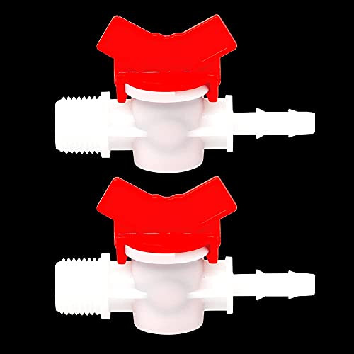 Quickun Drip Irrigation Barbed Ball Valve Shut Off Switch Hose Barb Valve 1/2" Barb to 3/4" Male for Garden Drip Irrigation Aquarium Hose Tube, 2Pcs Quickun Drip Irrigation Barbed Ball Valve Shut Off Switch Hose Barb Valve 1/2" Barb to 3/4" Male for Garden Drip Irrigation Aquarium Hose Tube, 2Pcs