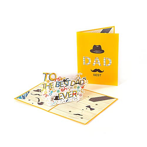 To The Best Dad Ever Pop Up Card - 3D Card, Father's Day Pop Up Card, Card for Dad, Pop Up Birthday Card, Birthday Card for Dad To The Best Dad Ever Pop Up Card - 3D Card, Father's Day Pop Up Card, Card for Dad, Pop Up Birthday Card, Birthday Card for Dad