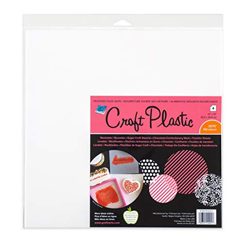 Grafix Foodsafe Craft Plastic Sheets 12"X12" 4/Pkg-Frosted .0075