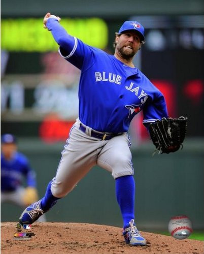 MLB RA Dickey Toronto Blue Jays 2014 Action Photo -Size: 8" x 10"-
