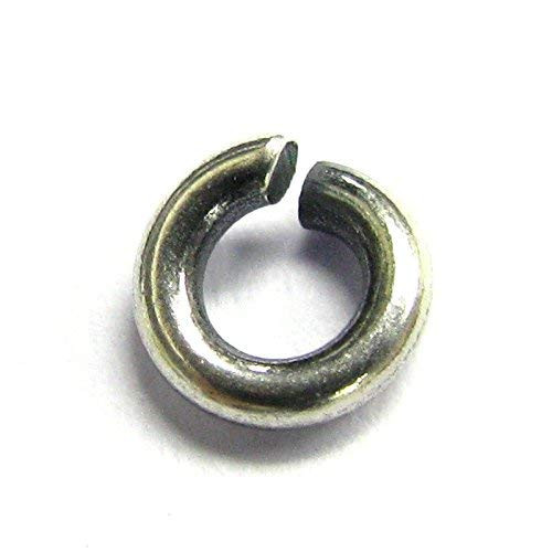 10 pcs Antique 925 Sterling Silver 5mm Heavy Duty Round Open Jump Rings 17 GA Gauge / 1.2mm Wire