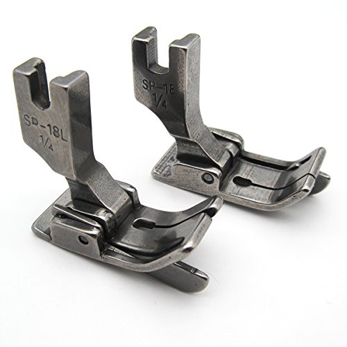 CKPSMS Brand - Industrial Sewing Machine Hinged Presser Foot SP-18 with Right and Left Guide 2PCS -Right and Left 1/4-6mm-- CKPSMS Brand - Industrial Sewing Machine Hinged Presser Foot SP-18 with Right and Left Guide 2PCS -Right and Left 1/4-6mm--