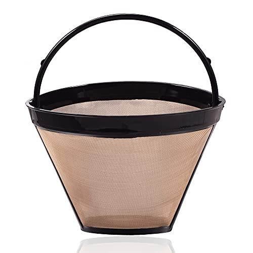 Reusable NO.4 Basket Cone Coffee Filters,8-12 Cup Replacement Coffee Filter for Cuisinart Coffee Makers,Machines and Brewers -1 PC Coffee Filter-