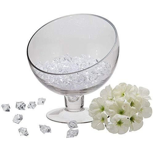 SLDHFE 300Pcs Clear Acrylic Ice Rock Crystals, Diamond Crystals Treasure Crushed Gems Clear Fake Crushed Ice Rocks for Vase Fillers Party Table Scatter Arts Crafts Home Decor