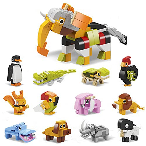 Animals Building Blocks for Kids, Party Favors for Kids ,Gifts Kids Prizes, Goodie Bag Fillers Carnival Prizes ,Birthday -12 in 1 Animal- Animals Building Blocks for Kids, Party Favors for Kids ,Gifts Kids Prizes, Goodie Bag Fillers Carnival Prizes ,Birthday -12 in 1 Animal-